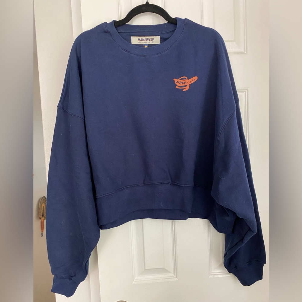 Mami wata oversized cropped sweatshirt